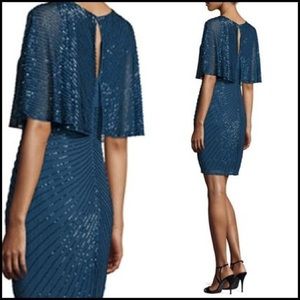 Aidan Mattox beaded boatneck dress